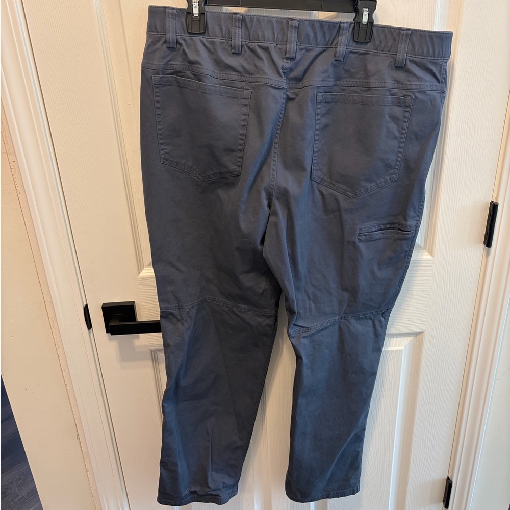 Men's Gray/Blue Casual Pants - Picture 3 of 4
